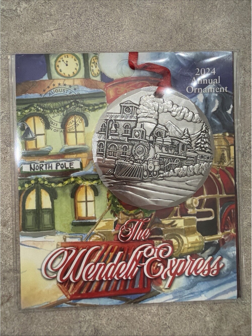 Wendell August Christmas Ornament Express Train Steam Locomotive 2024 North Pole